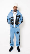 Valley Flames Set - Light Blue & Black