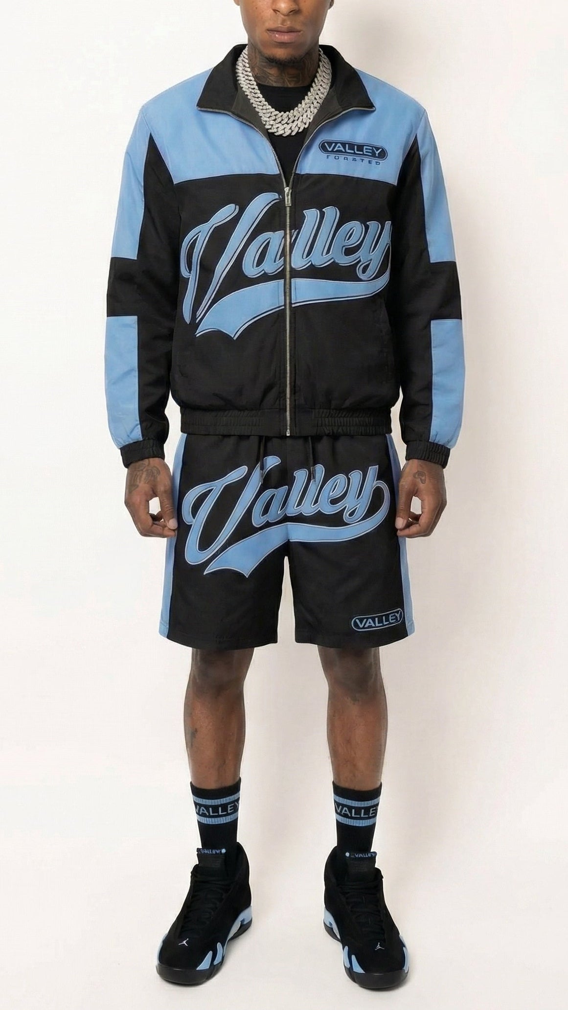 “Your Valley” Tracksuit - Black & Blue