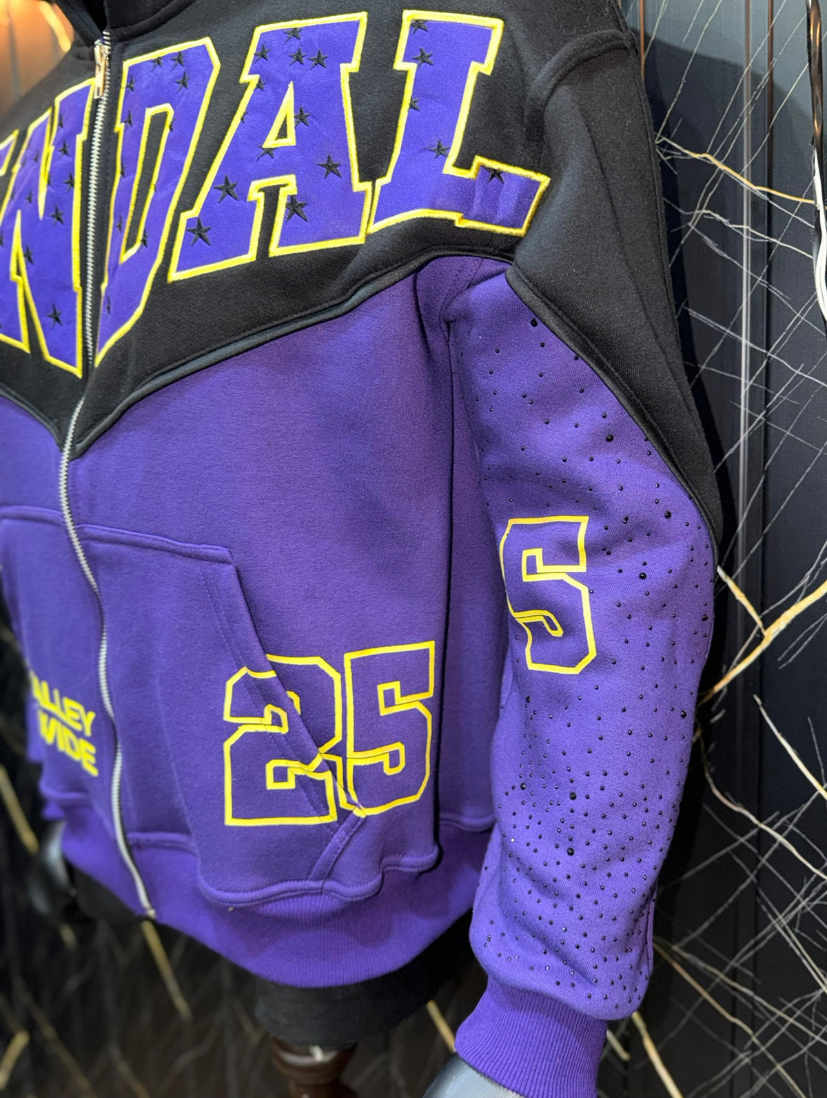 Vandal World Zip Up - Purple & Black