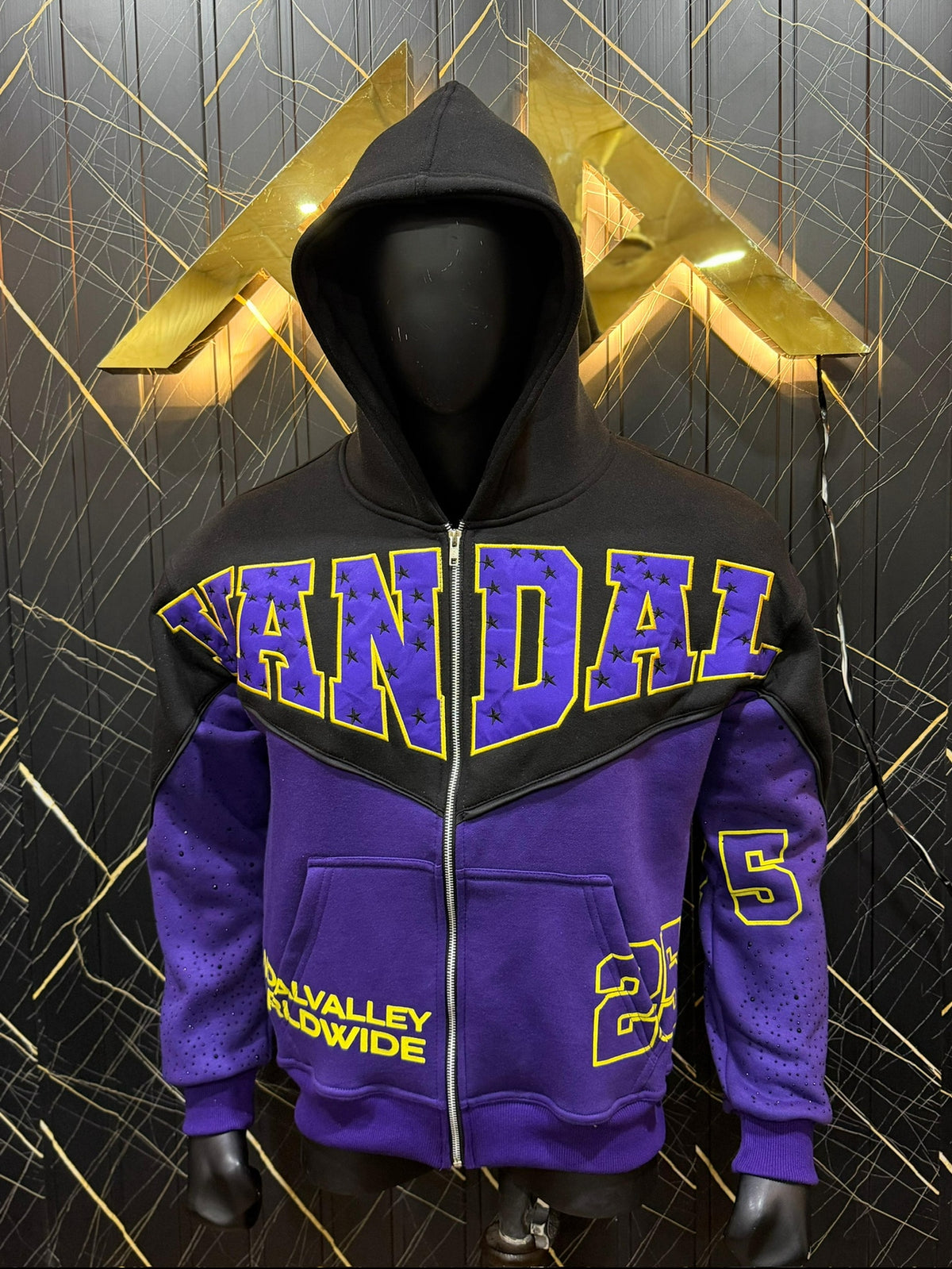 Vandal World Zip Up - Purple & Black