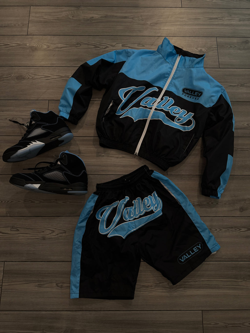 “Your Valley” Tracksuit - Black & Blue
