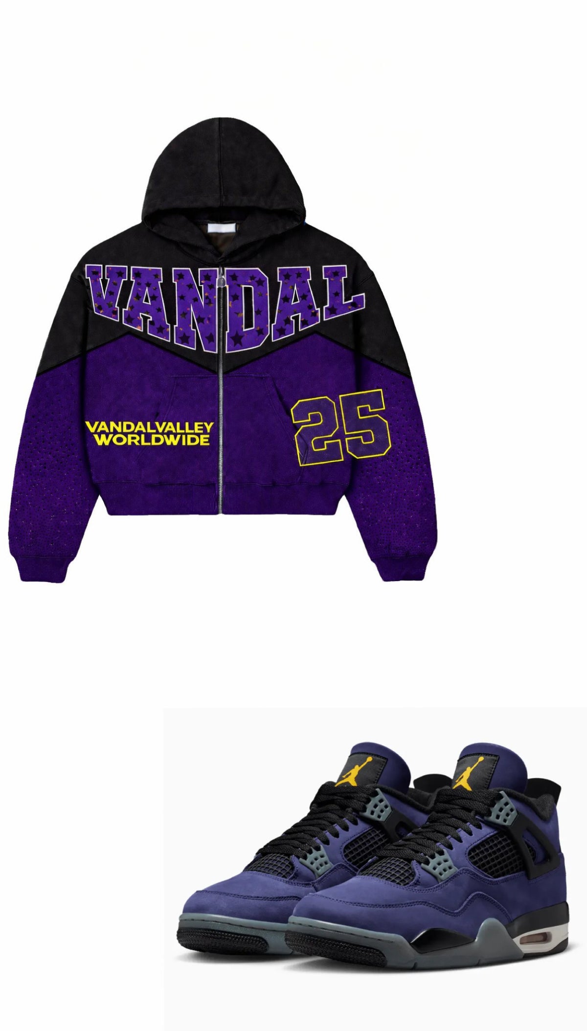 Vandal World Zip Up - Purple & Black
