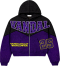 Vandal World Zip Up - Purple & Black