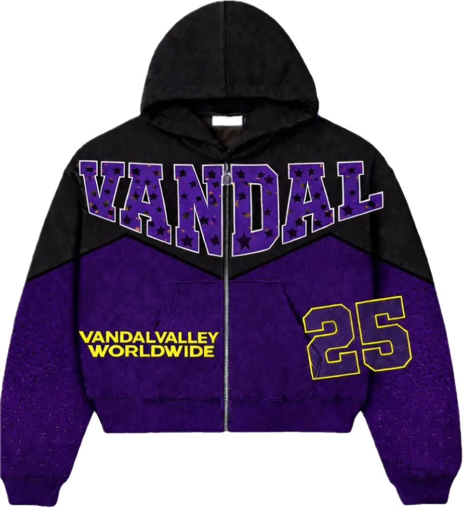 Vandal World Zip Up - Purple & Black